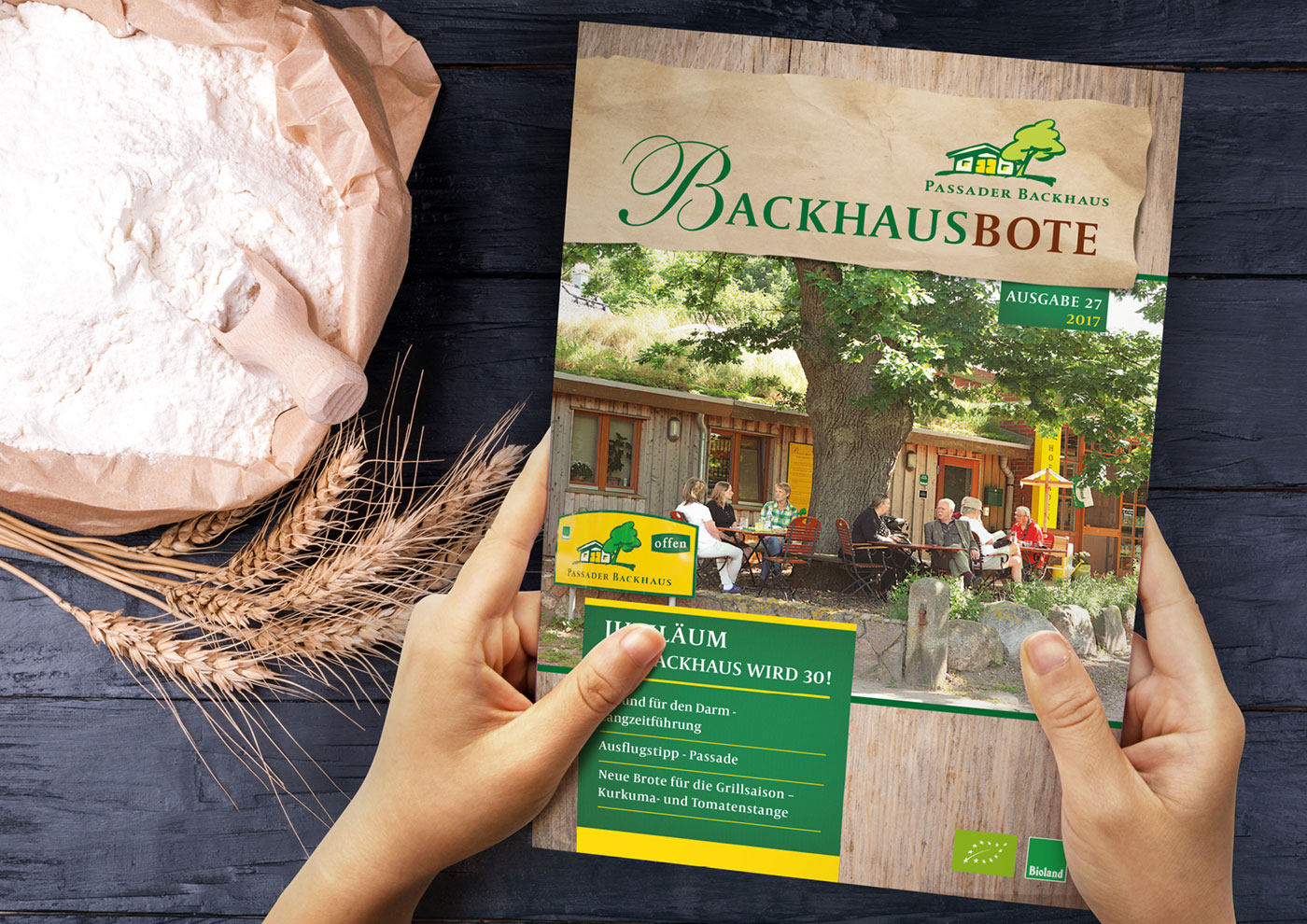 Markenführung für die Biobäckerei Passaader Backhaus: Kundenmagazin
